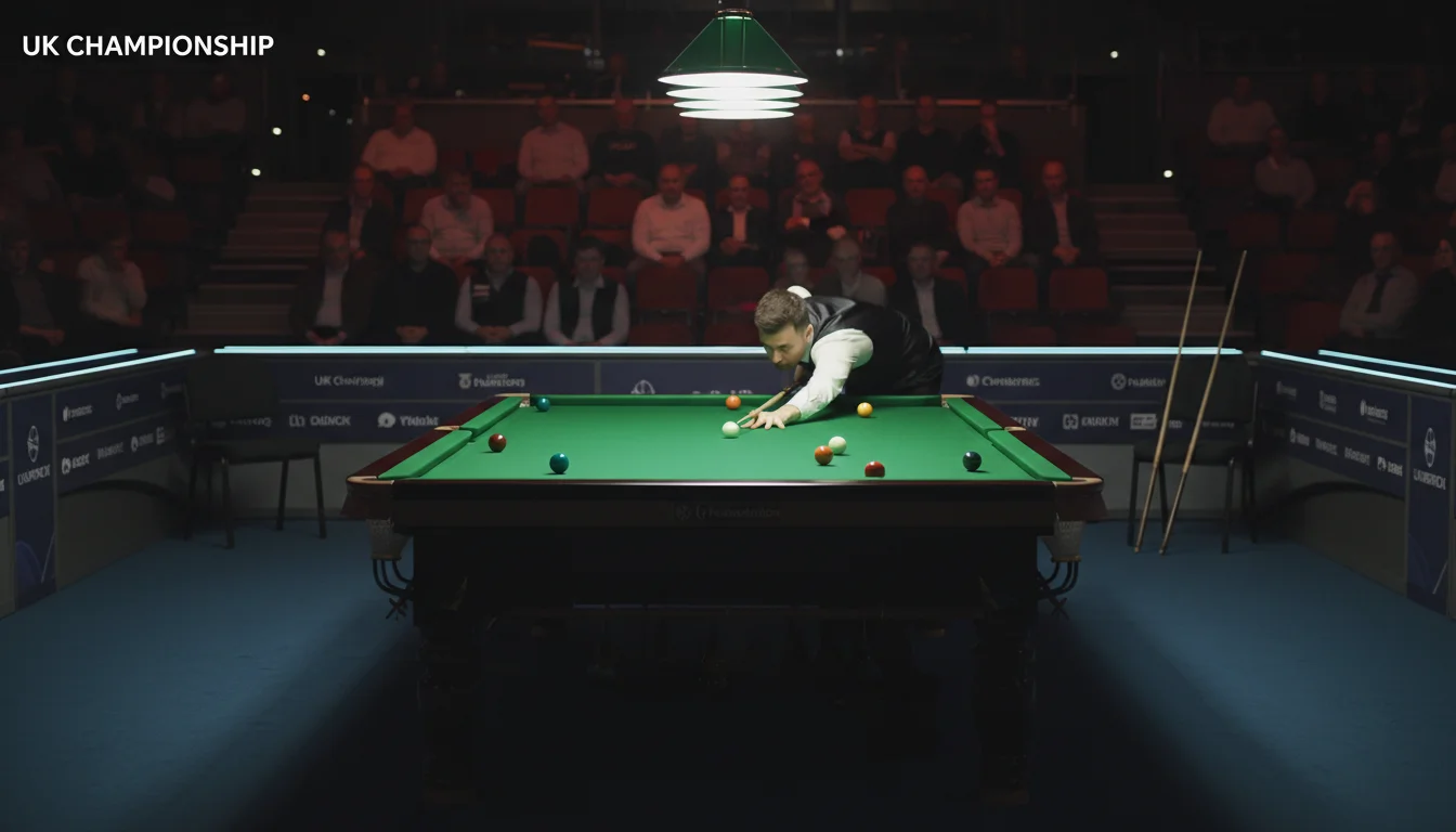 UK Championship snooker wedden — sfeer in de York Barbican tijdens een toernooipartij